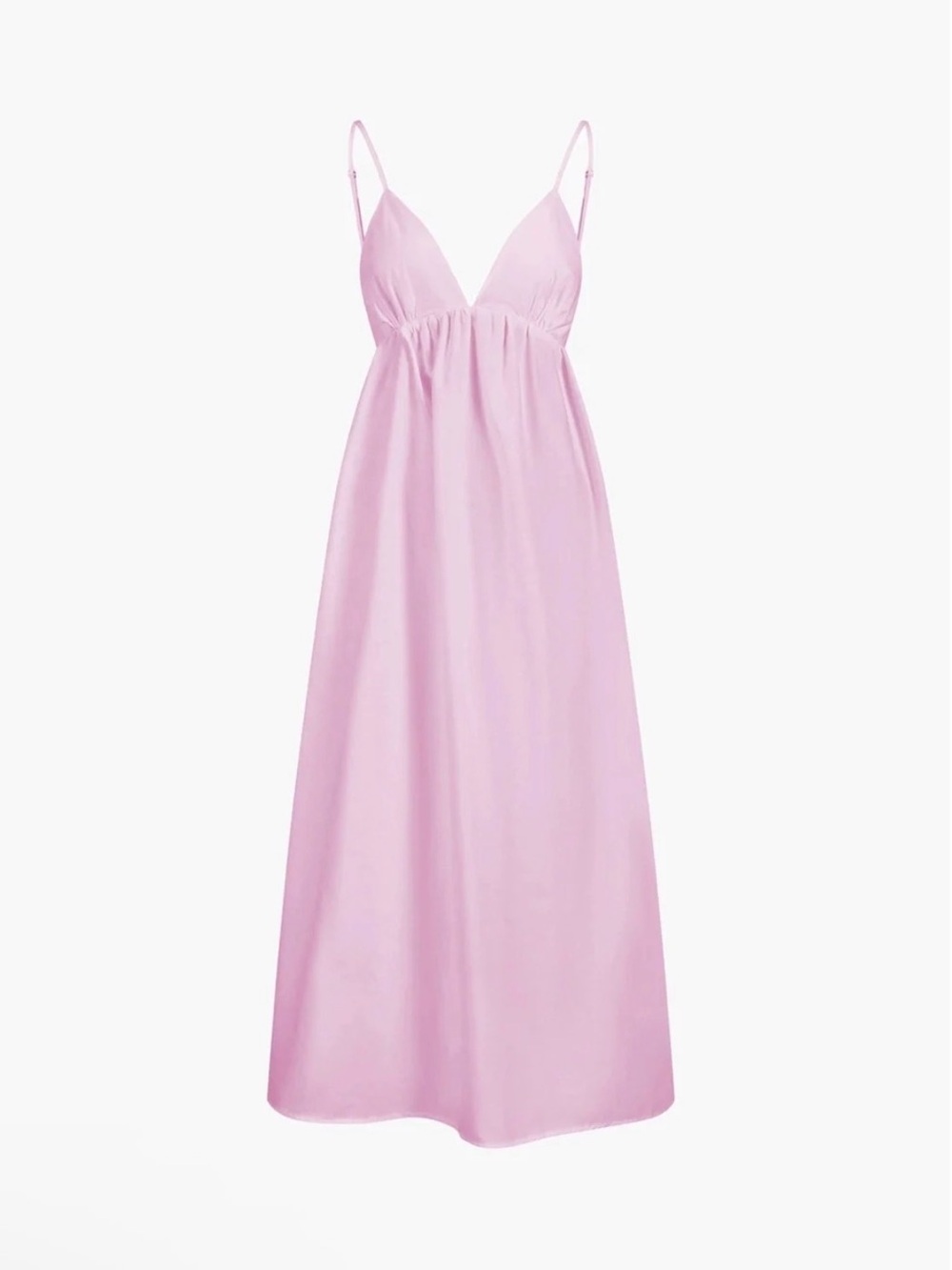 Commense Pink Spaghetti Strap Maxi Dress